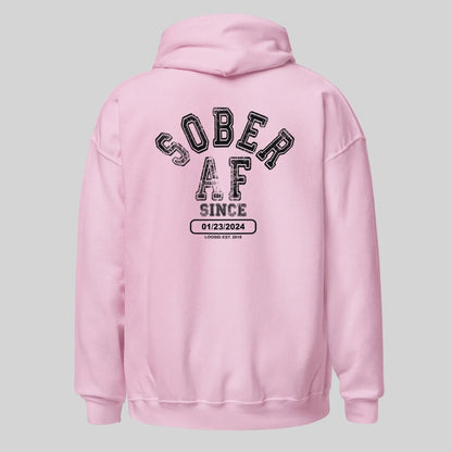 Sober AF Recovery Hoodie close-up view (view 42)