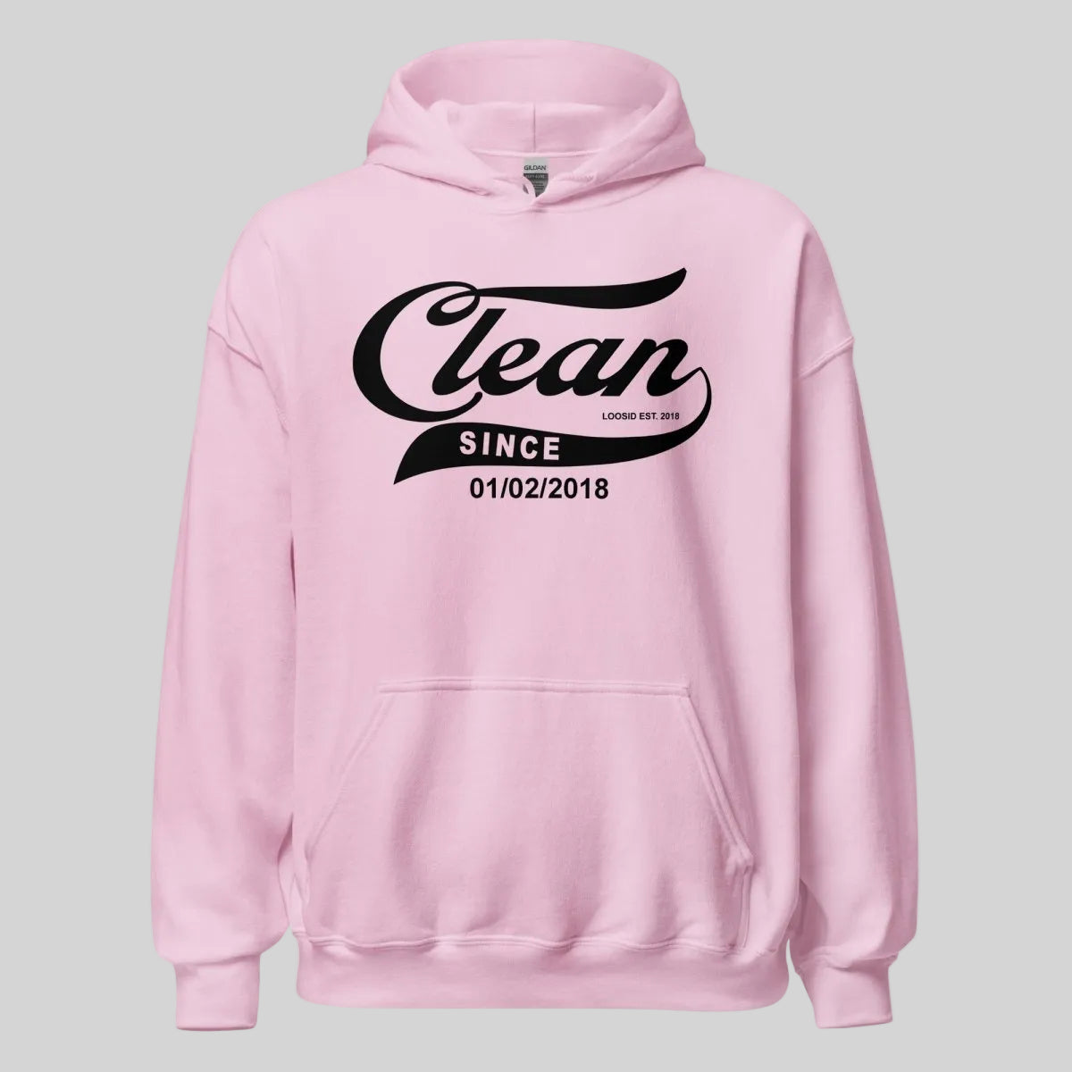 Clean Since Hoodie with Date Recovery Hoodie close-up view (view 52)