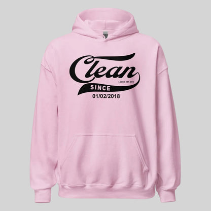 Clean Since Hoodie with Date Recovery Hoodie close-up view (view 52)