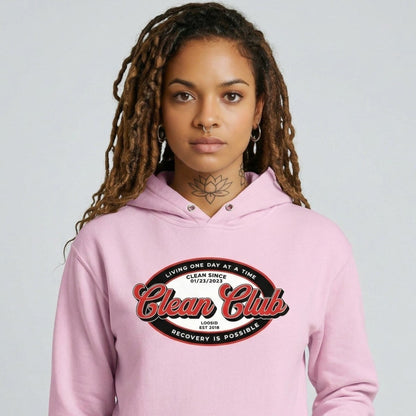 Clean Club Badge Recovery Hoodie back view (view 17)
