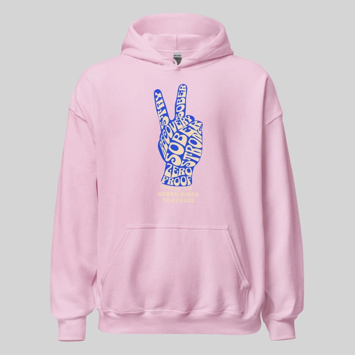 Peace & Sober Recovery Hoodie side view (view 26)