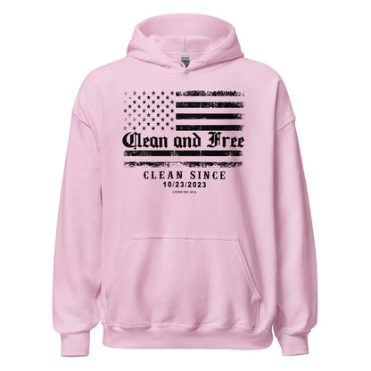Clean and Free Custom Recovery Date Recovery Hoodie graphic detail (view 24)