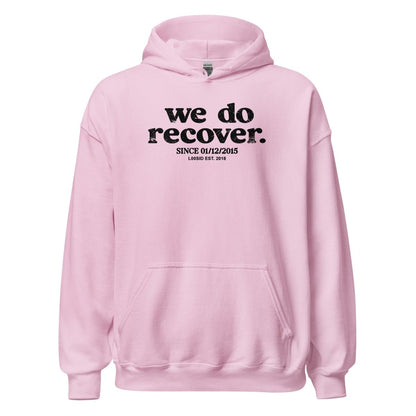 We Do Recover Women's Sober Recovery Hoodie back view (view 17)