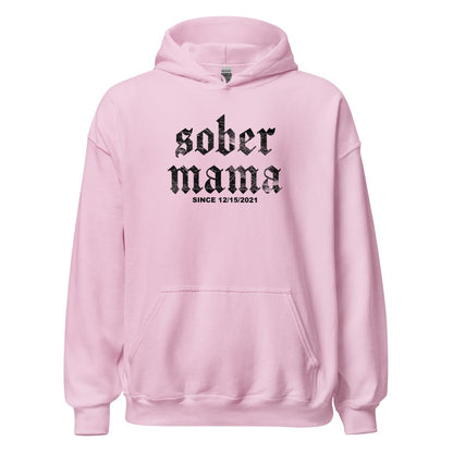 Sober Mama Recovery Hoodie flat lay styled image (view 23)