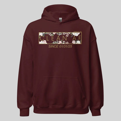 Clean AF Flower Recovery Hoodie fit detail (view 9)