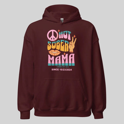 Hot Sober Mama Recovery Hoodie graphic detail (view 14)