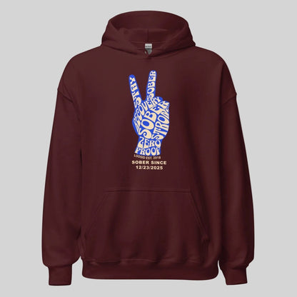 Peace & Sober Recovery Hoodie featuring the design (view 11)
