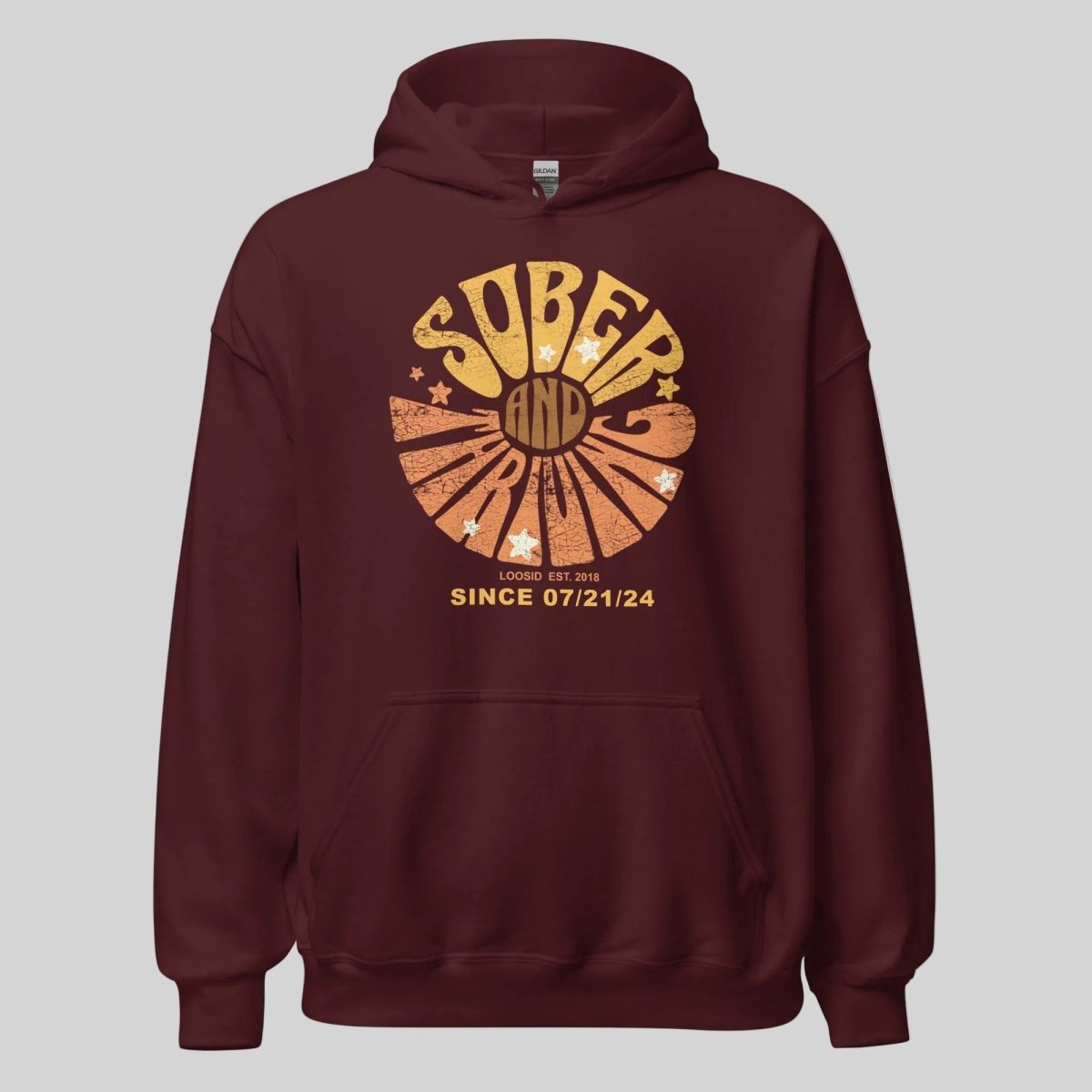 Sober & Thriving Recovery Hoodie graphic detail (view 14)