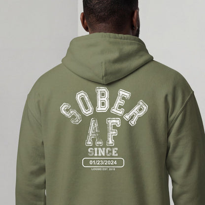 Sober AF Since Recovery Hoodie product photo (view 30)