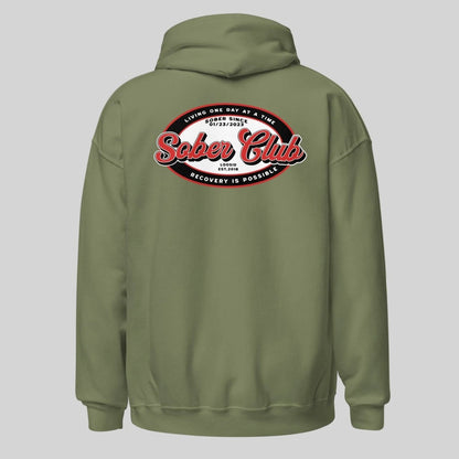 Sober Club Badge Recovery Hoodie packaging detail (view 38)