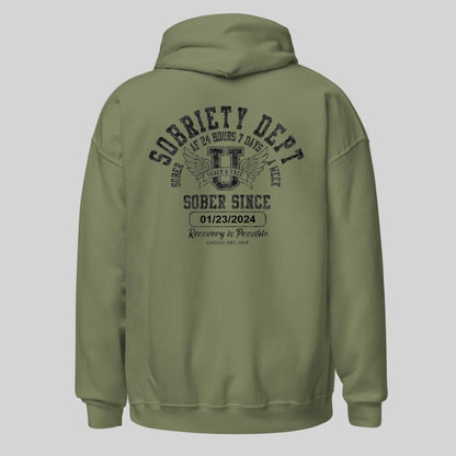 Sobriety Dept Recovery Hoodie product photo (view 40)