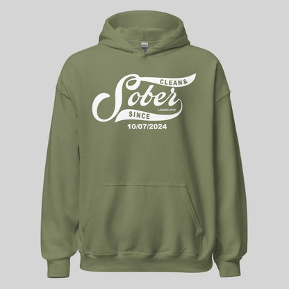 Sober Since Recovery Hoodie close-up view (view 22)
