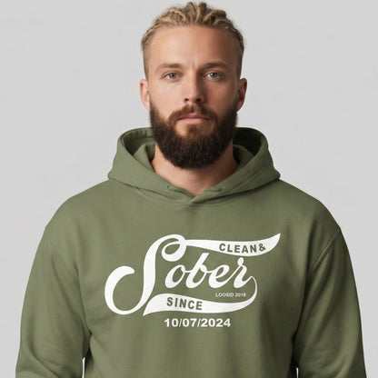 Sober Since Recovery Hoodie lifestyle view (view 25)