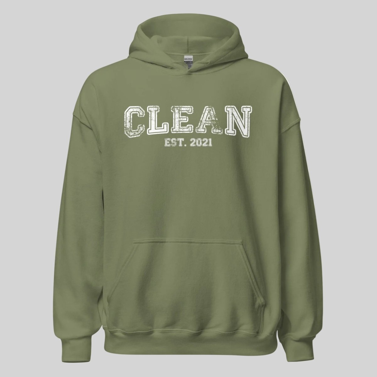 Clean Est. Hoodie w Personalized Recovery Year Recovery Hoodie graphic detail (view 14)