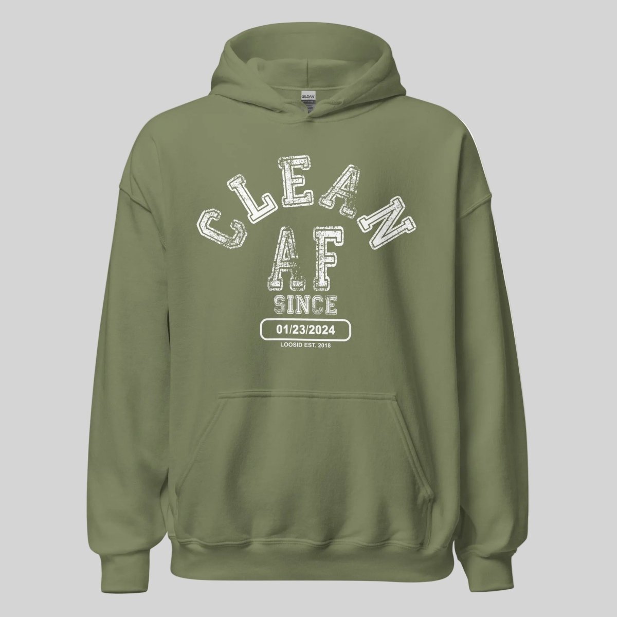 Clean AF Since Recovery Hoodie graphic detail (view 14)