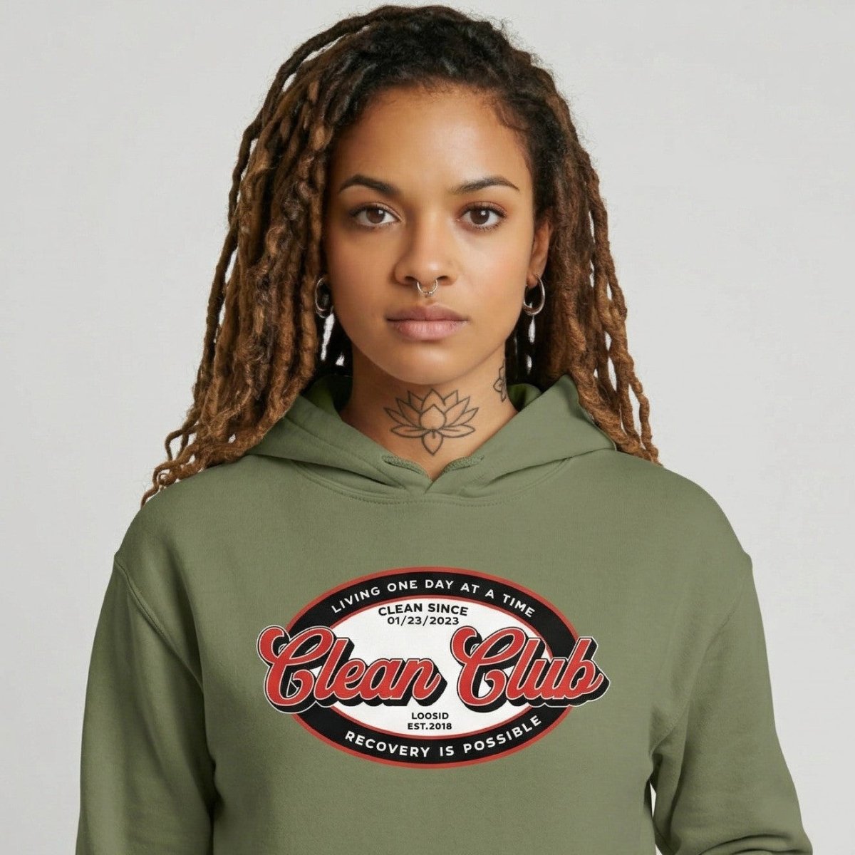 Clean Club Badge Recovery Hoodie graphic detail (view 14)