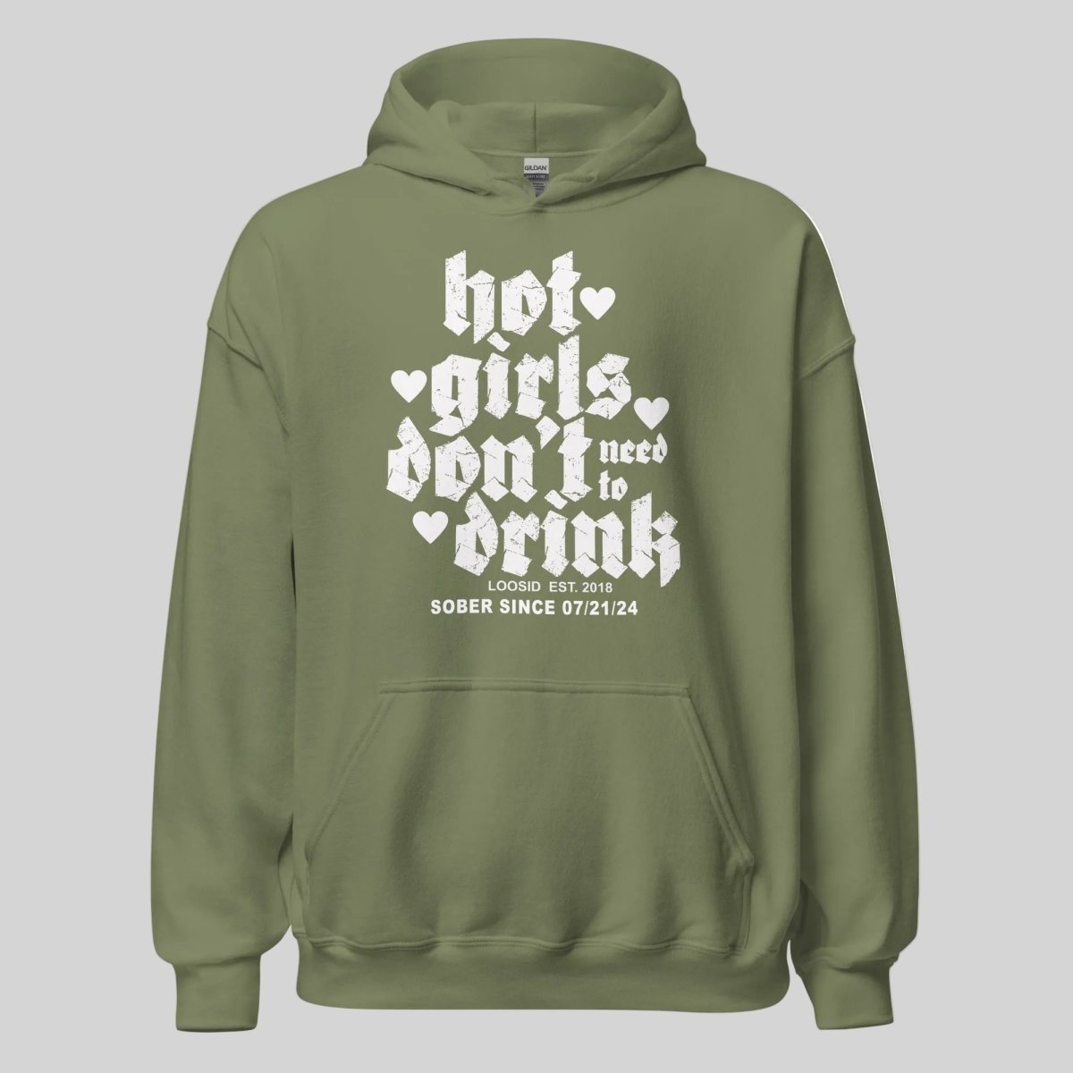 Hot Girls Don't Drink Recovery Hoodie packaging detail (view 18)