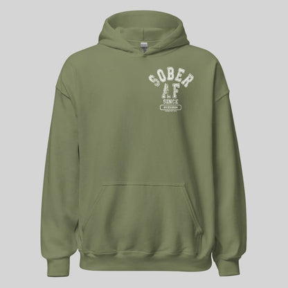 Sober AF Since Recovery Hoodie back view (view 27)