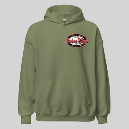 Sober Club Badge Recovery Hoodie side view (view 36)