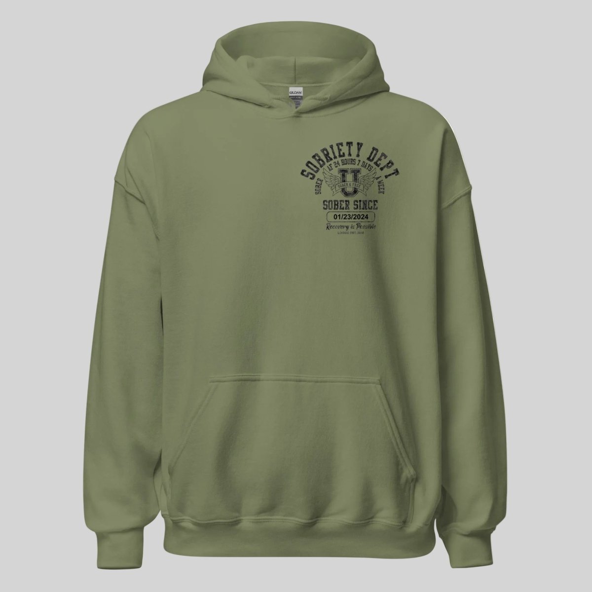Sobriety Dept Recovery Hoodie packaging detail (view 38)