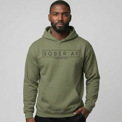 Sober AF Recovery Hoodie fit detail (view 29)