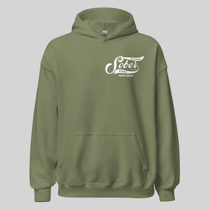 Sober Since Recovery Hoodie back view (view 37)