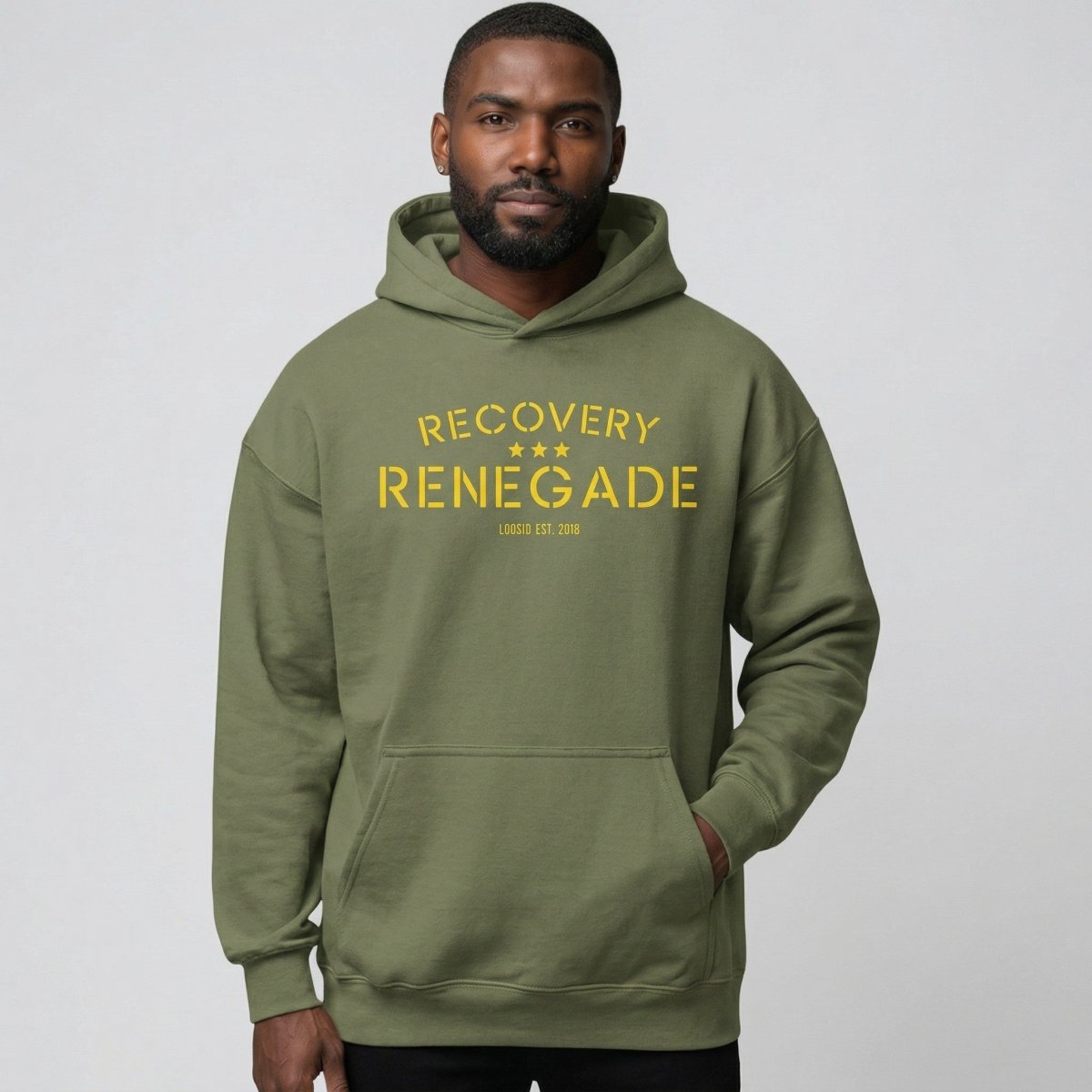 Thankful Recovery Renegade Recovery Hoodie flat lay styled image (view 13)