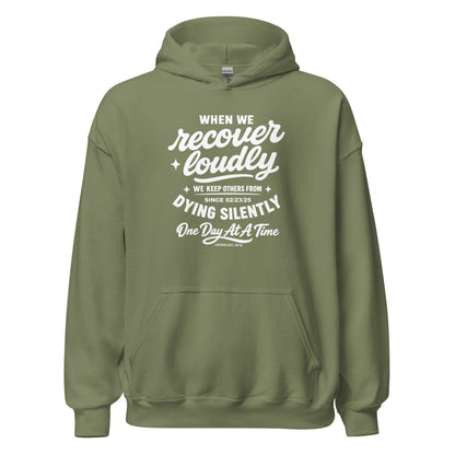 When we recover loudly Recovery Hoodie featuring the design (view 11)
