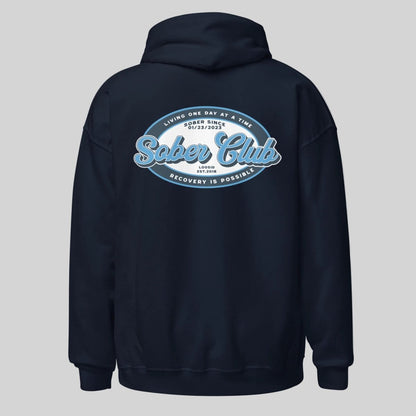 Sober Club Badge Recovery Hoodie side view (view 26)