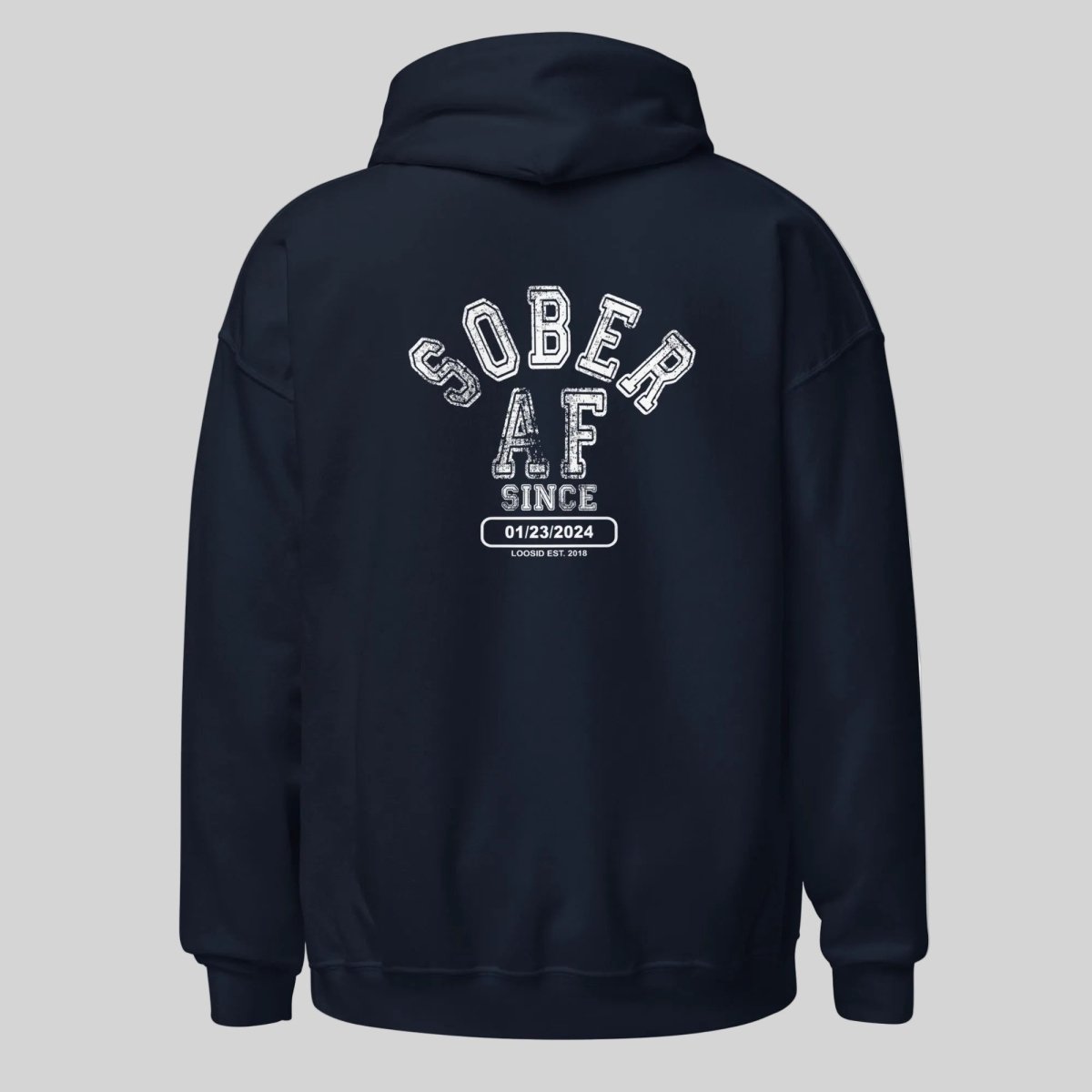 Sober AF Recovery Hoodie featuring the design (view 11)