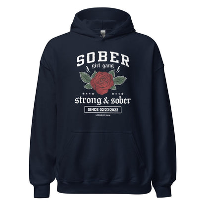 Sober Girl Gang Strong & Sober Crest Recovery Hoodie packaging detail (view 8)
