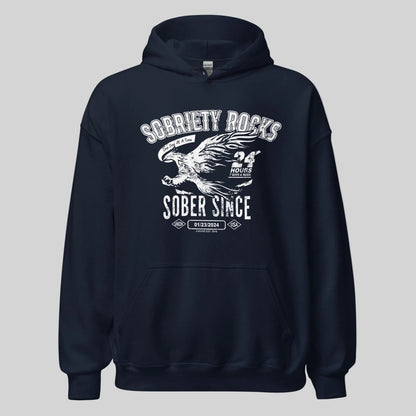 Sober Since Recovery Hoodie back view (view 7)