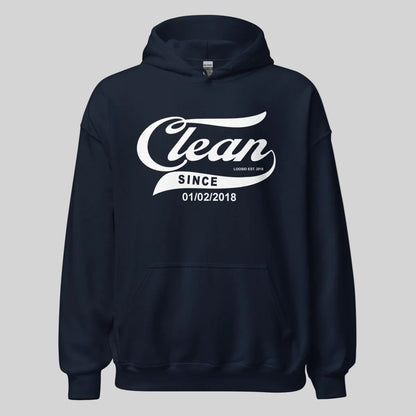 Clean Since Hoodie with Date Recovery Hoodie close-up view (view 12)