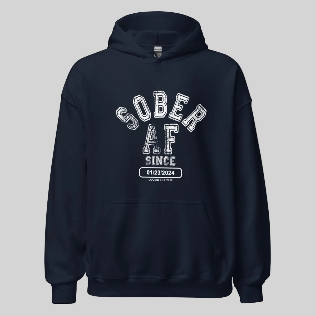 Sober AF Since Recovery Hoodie featuring the design (view 11)