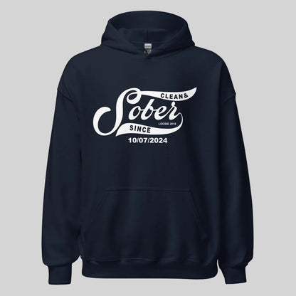 Sober Since Recovery Hoodie flat lay styled image (view 13)