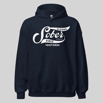 Sober Since Recovery Hoodie flat lay styled image (view 3)