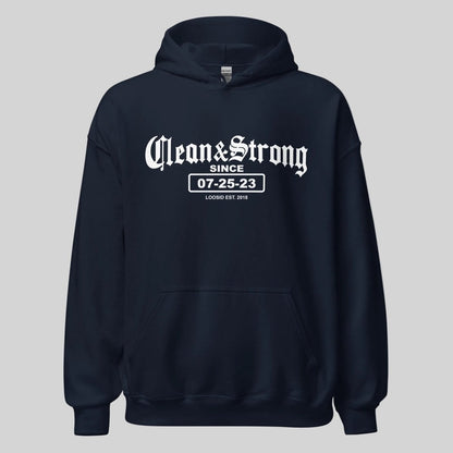 Clean & Strong Old School Recovery Hoodie lifestyle view (view 5)