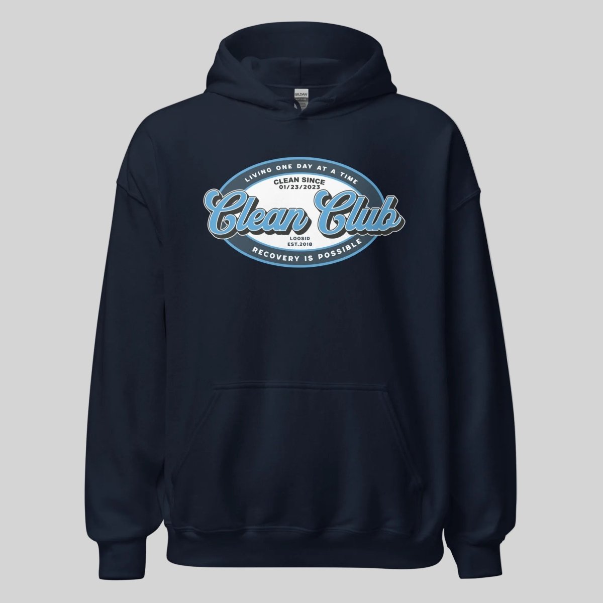 Clean Club Badge Recovery Hoodie back view (view 17)
