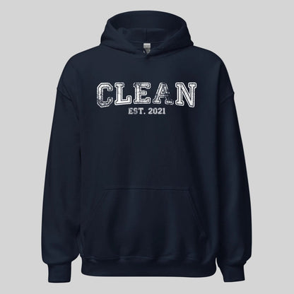 Clean Est. Hoodie w Personalized Recovery Year Recovery Hoodie packaging detail (view 8)