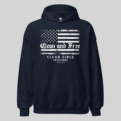 Clean and Free Custom Recovery Date Recovery Hoodie side view (view 6)
