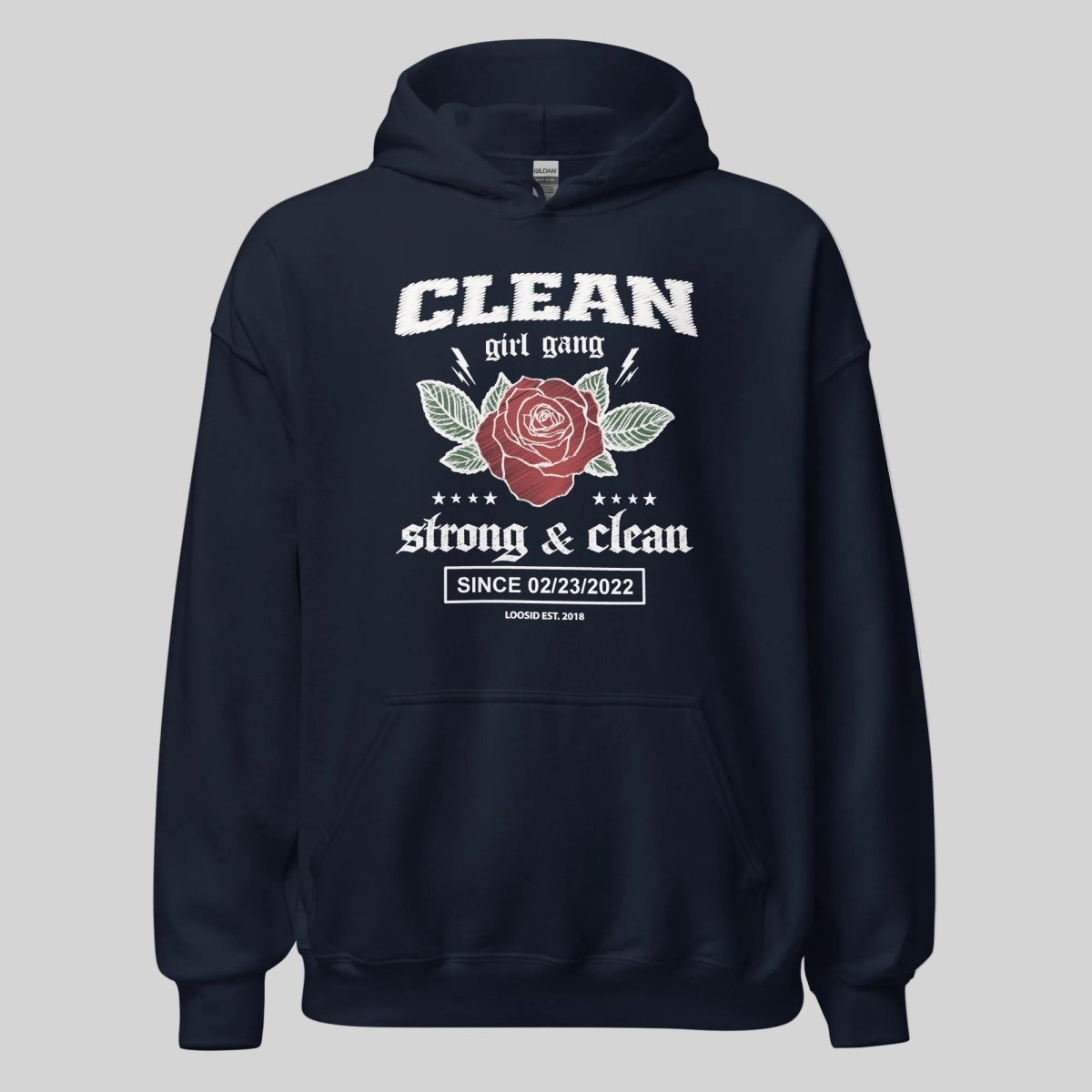 Clean Girl Gang Strong & Clean Crest Recovery Hoodie lifestyle view (view 5)