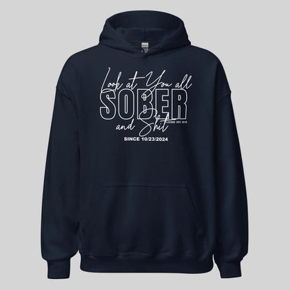 Look at You Sober and Sh*t Recovery Hoodie graphic detail (view 14)