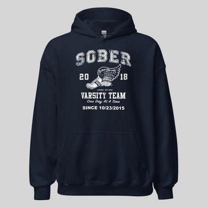 Sober Varsity Team Recovery Hoodie graphic detail (view 14)