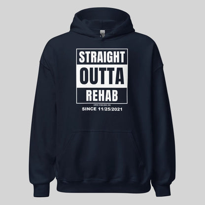 Straight Outta Rehab Recovery Hoodie side view (view 6)