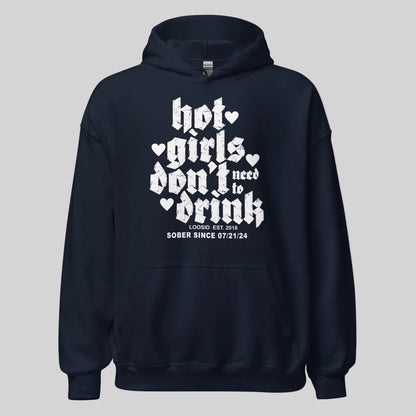 Hot Girls Don't Drink Recovery Hoodie featuring the design (view 11)