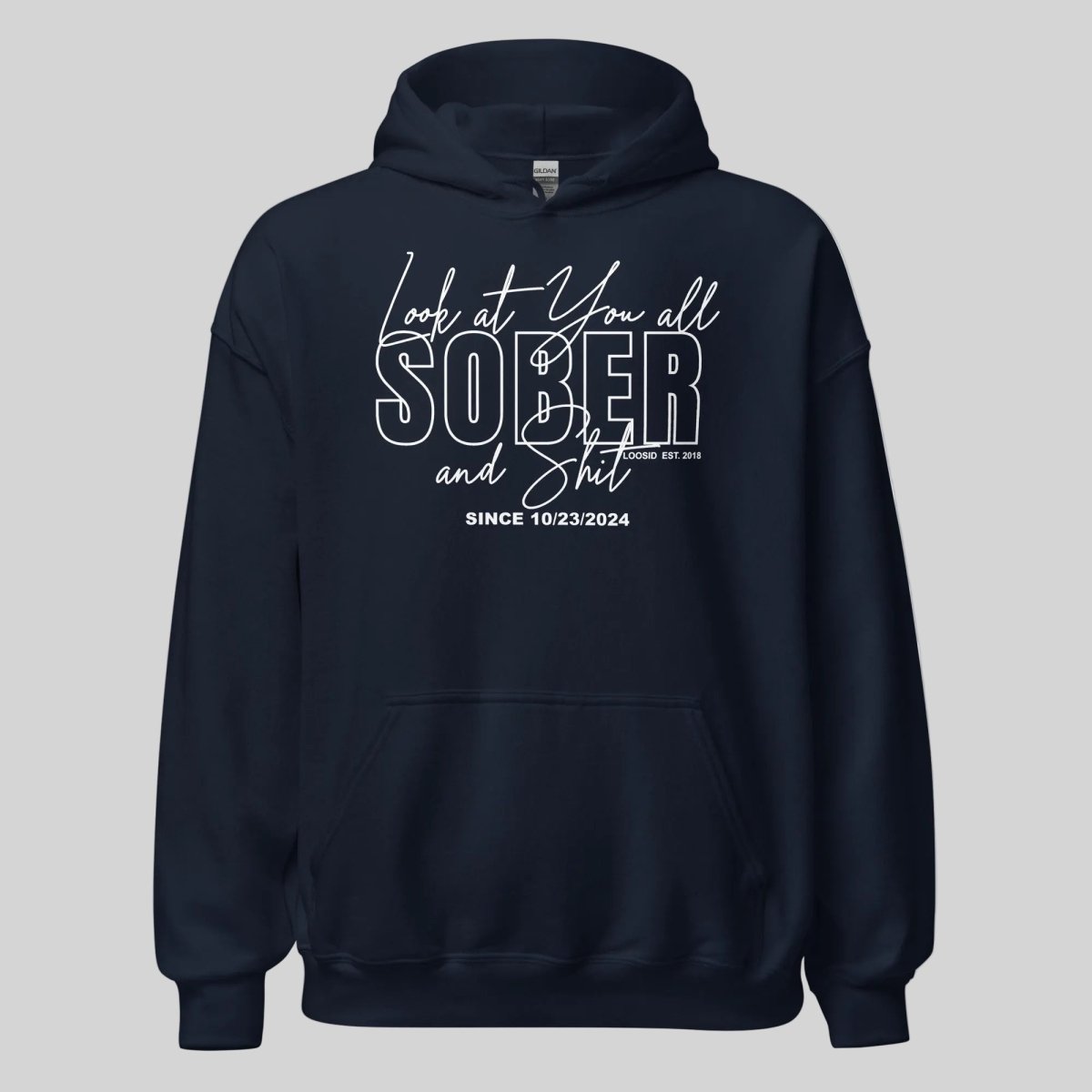 Look at You Sober Recovery Hoodie side view (view 6)