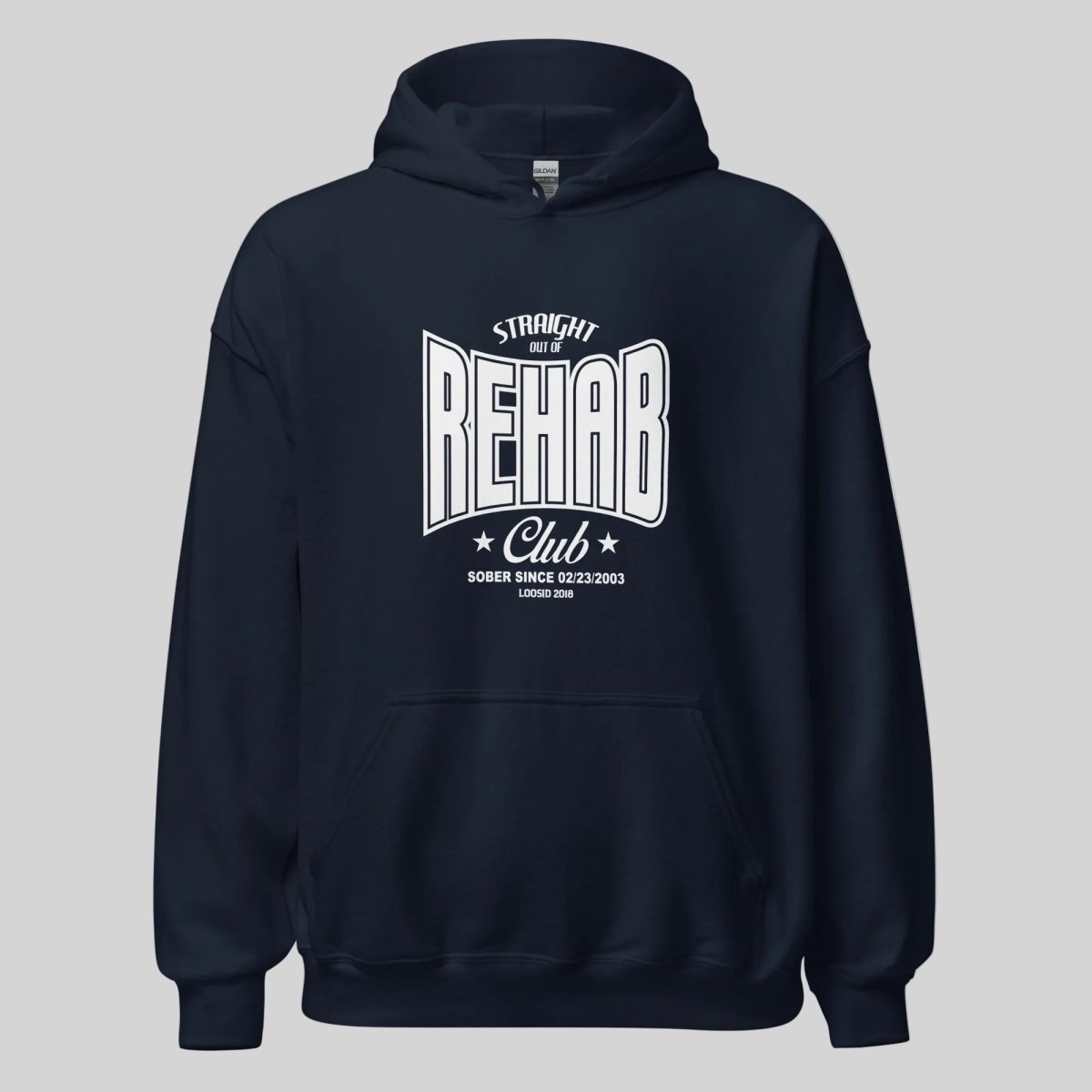 Rehab Recovery Hoodie flat lay styled image (view 23)
