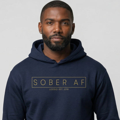 Sober AF Recovery Hoodie lifestyle view (view 25)