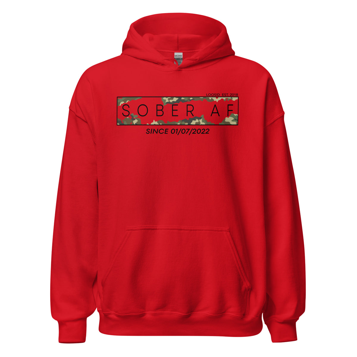 Camo recovery hoodie designed for strength and resilience