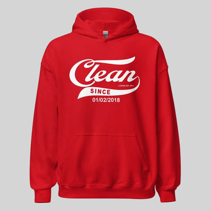 Clean Since Hoodie with Date Recovery Hoodie graphic detail (view 24)